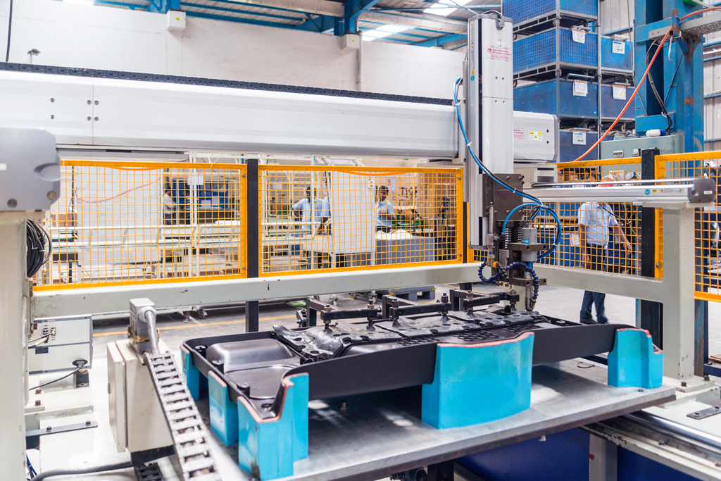 Car parts in repair garage